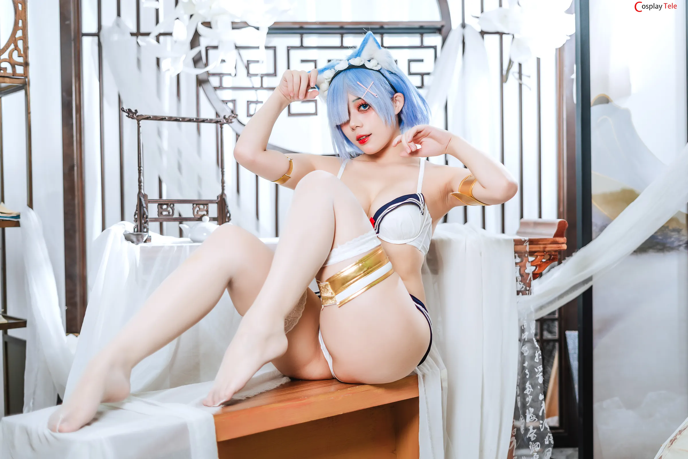 Hoshilily cosplay Rem Cheongsam 35