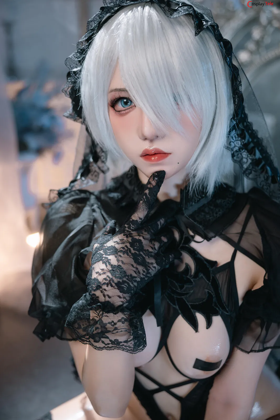 axunkaOri cosplay 2B Black Bride 26