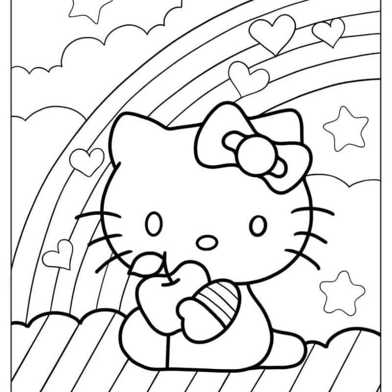 Hello Kitty tô màu 8