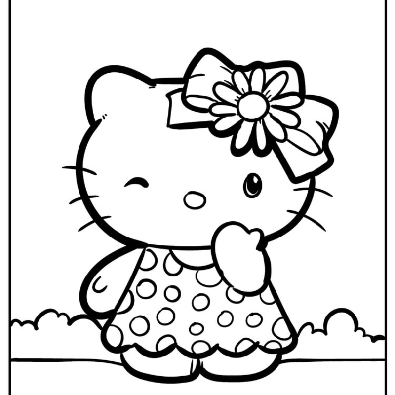 Hello Kitty tô màu 9
