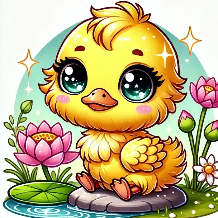 vịt chibi cute 14