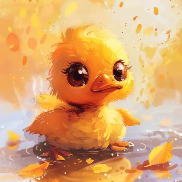vịt chibi cute 4