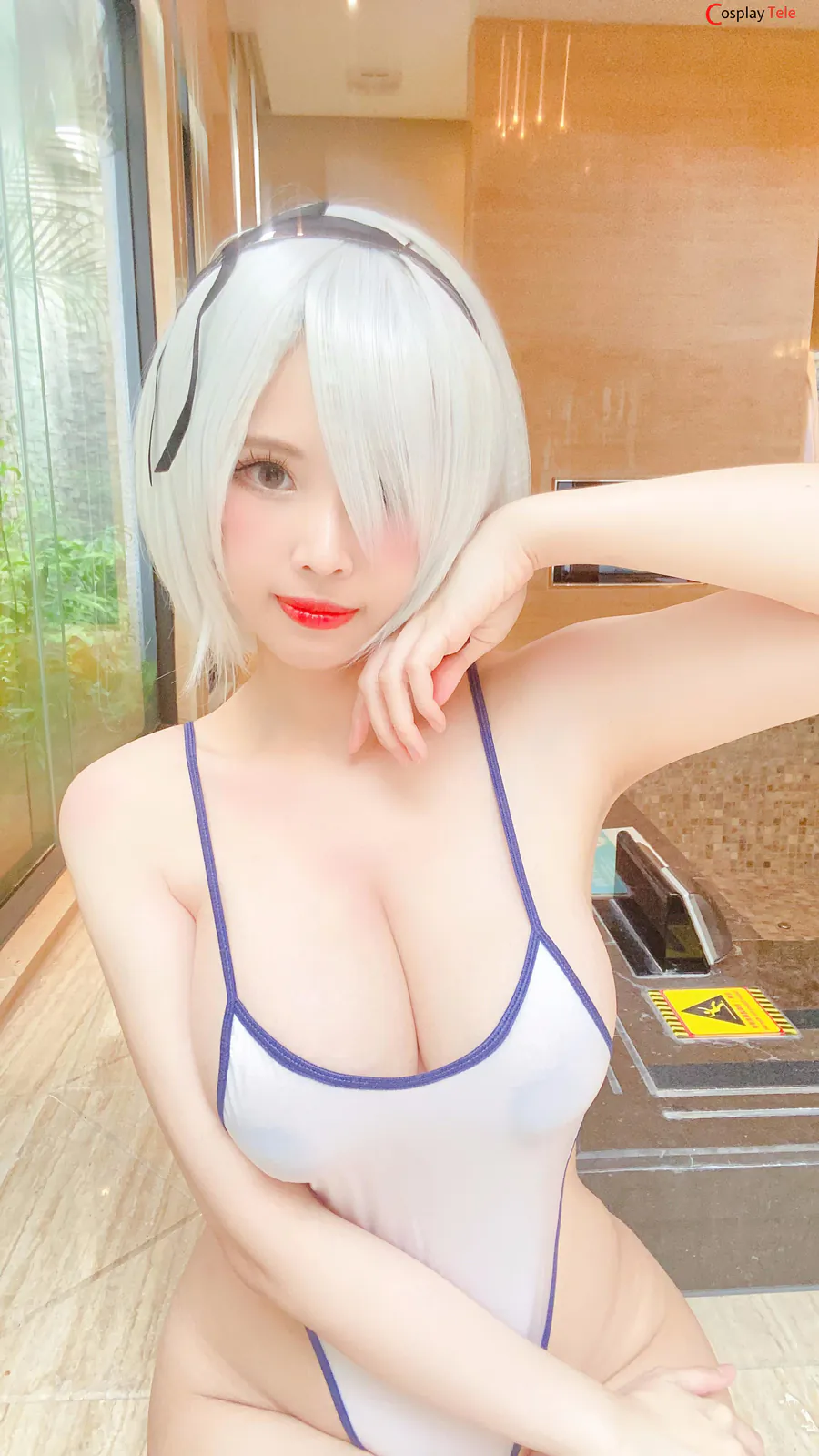 KaYa Huang cosplay 2B Swinsuit 43